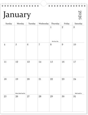 2026-2027 Monthly Wall Calendar - Eye-Catching Design for Efficient Living