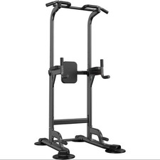 Power Tower 4-in-1: Pull-Up  Dip Station Adjustable Home Gym Strength Training