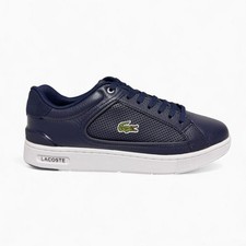 Trainers Lacoste Mens Dark Blue Leather Sneakers With Logo - Deviation Size 8