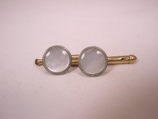 SINGLES 2 5/16" White MOP Vintage SWANK Formal Tuxedo Prom Shirt Stud a266