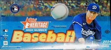 2024 Topps Heritage High Number Baseball Factory Sealed Hobby Box 1 AUTO OR MEM
