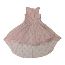 Rare Editions Pink Princess Dress - Size 6X - Gold Starbursts with Rhinestones