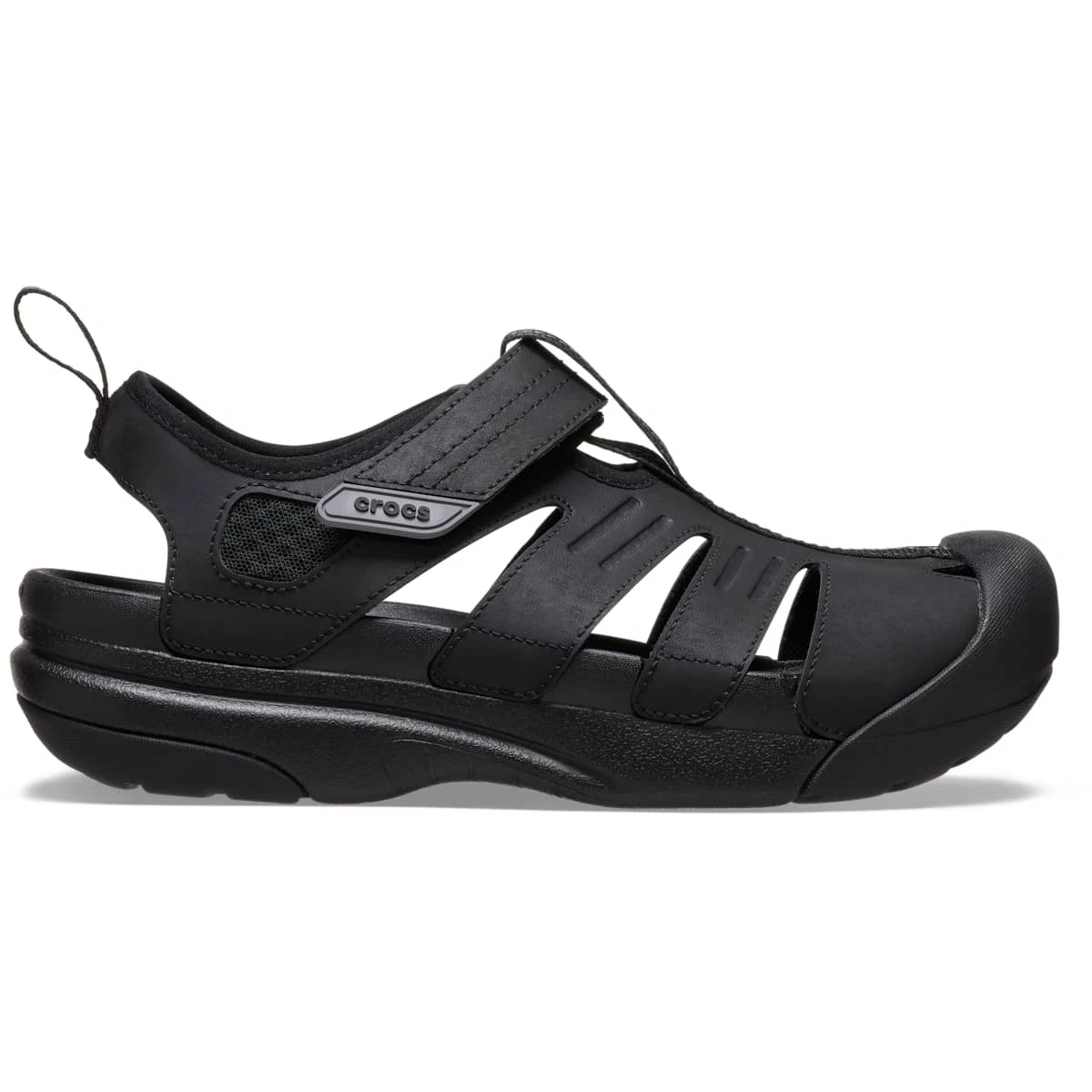 CROCS Men Size 12 Black Gray Outdoors Pool Beach Closed Toe Sandals Crocs Fisherman Sandals for Men for sale | eBay main image 3