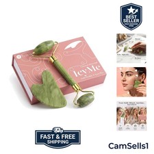 IcyMe Jade Face Roller Gua Sha Set,Self Care Gifts for Women Facial Beaut...
