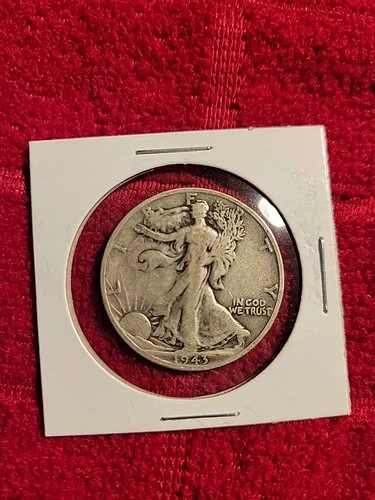 1943-s Walking Liberty Half.  V Fine.