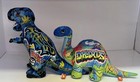 T-Rex & Diplodocus Plush Graffiti Skeleton Lot Of 2 Wild Republic