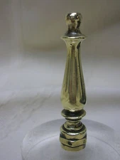 Vintage Polished Brass Lamp Finial 2 1/2" Tall  