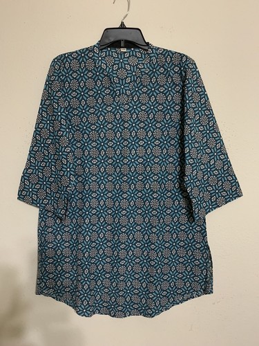 "Ropa étnica india Btfl Algodón Kurti autoimpreso Talla 42""" - Imagen 2 de 3