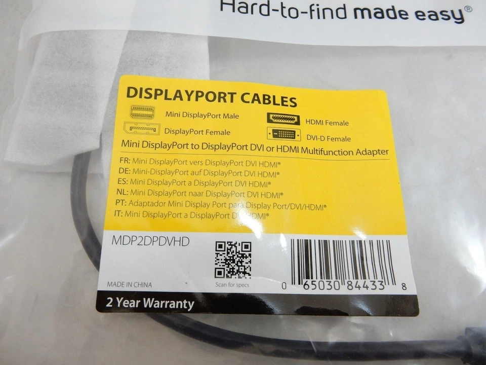 StarTech 3-in-1 Mini DisplayPort to DisplayPort DVI or HDMI converter - Image 2 of 4