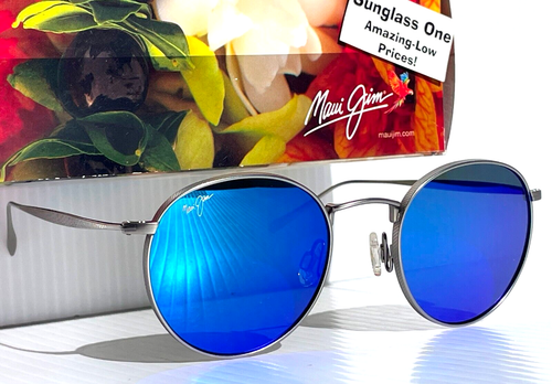 NEW Maui Jim NAUTILUS Silver Titanium POLARIZED Maui Blue Sunglass B544B-11B - Picture 16 of 21