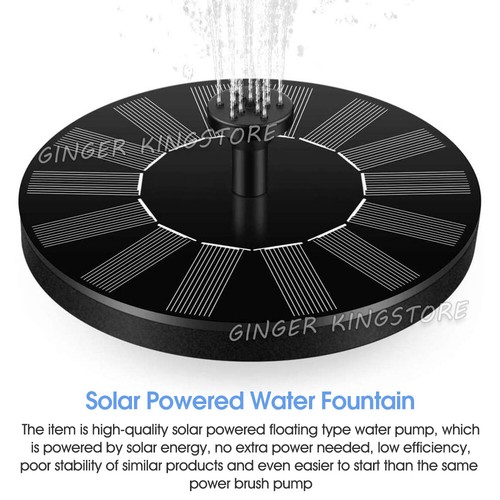Solar Pond Pump Garden Water Fountain Pool Decoration Floating Powered Water - Picture 2 of 10