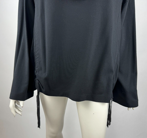Bryn Walker Ruched Jersey Top Women M Long Sleeve Cowl Neck Stretch Pullover - Picture 6 of 12