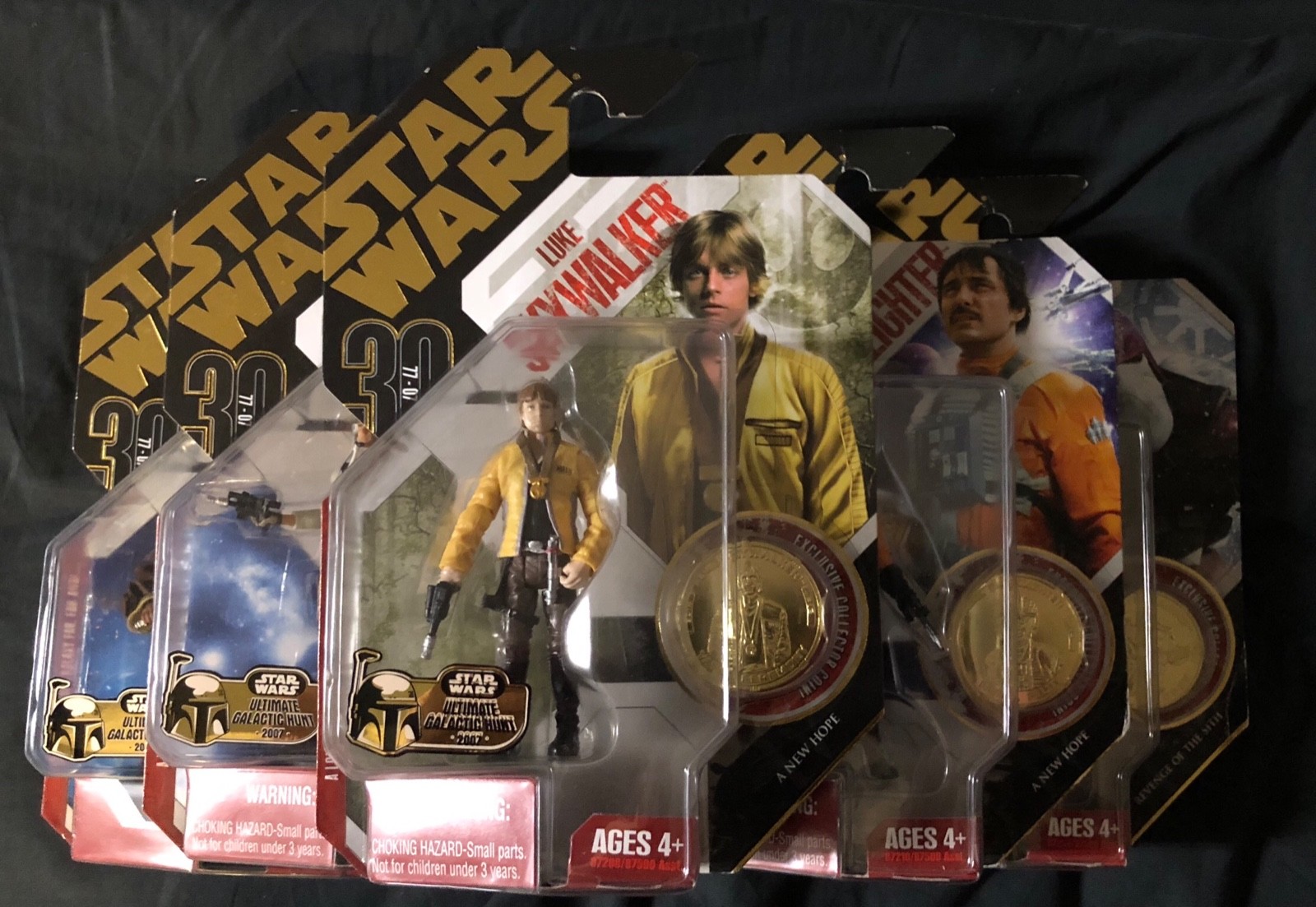 Star Wars 30th anniversary galactic gold case variant lot of 5 mace Luke Han Star Wars 30th anniversary galactic gold case variant lot of 5 mace Luke Han