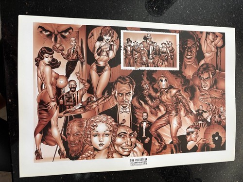 THE ROCKETEER - Poster Print - Dave Stevens - NM - SELTEN - 2002 - 20TH ANNIVERSARY - 12 1/2X18