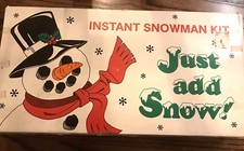 Snowman Kit Just Add Snow Build A Snowman Vintage Dept 56 Hat Scarf Nose Coal