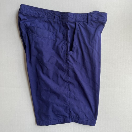 Lululemon Mens Shorts Blue Jacquard Paisley Size 36 Woven Polyester Casual Golf - Picture 4 of 10