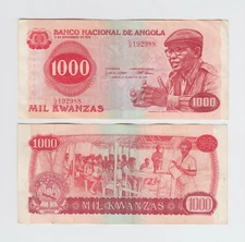 ANGOLA P.117  1000 KWANZAS 14.8.1979  VERY FINE  LOW SHIPPING   2111