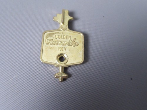 B163 Vintage 1969 Corgi Rockets 921 UK Morgan Plus 8 Schlüssel Golden Metall - Picture 2 of 2