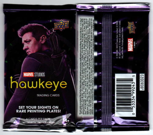 2023 Upper Deck Hawkeye Marvel Studios 1 x Factory Sealed Pack 6 cards per Pack