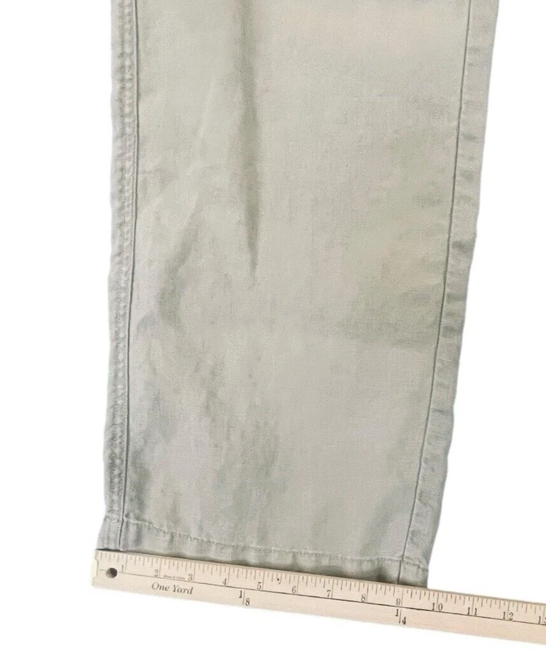 Pantalones de lino CAbi para mujer pierna media ancha cordón camel tostado caqui vacaciones Foto 4 de 4