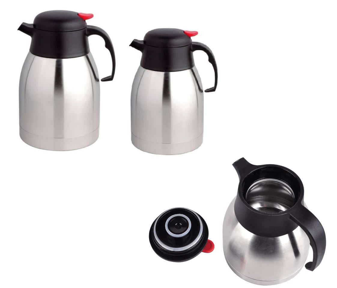 1.5L 2L Thermos Flask Tea Coffee Stainless Steel Hot Cold Insulated Vacuum  Jug