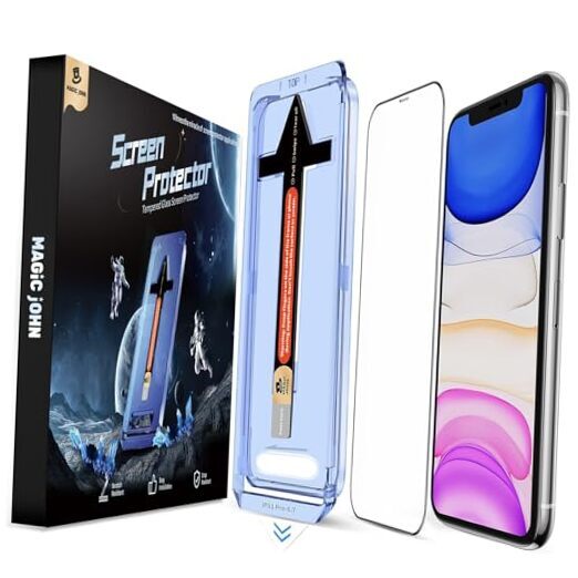2 Pack for iPhone 11/iPhone XR 6.1 inch Tempered Glass Screen Protector, Auto