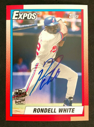 RONDELL WHITE Autogramm - 2014 Topps Archives Fan Favorites #FFA-RW - ON CARD - Expos
