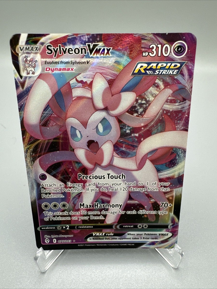 Sylveon VMAX 075/203 Holo Rare Evolving Skies Pokemon Near