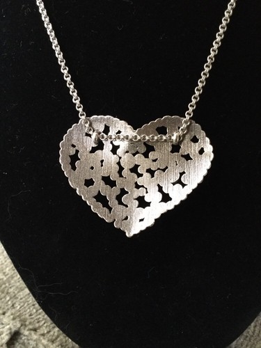 BRIGHTON Crystal Palace Heart Silver Crystal Necklace - Picture 2 of 7