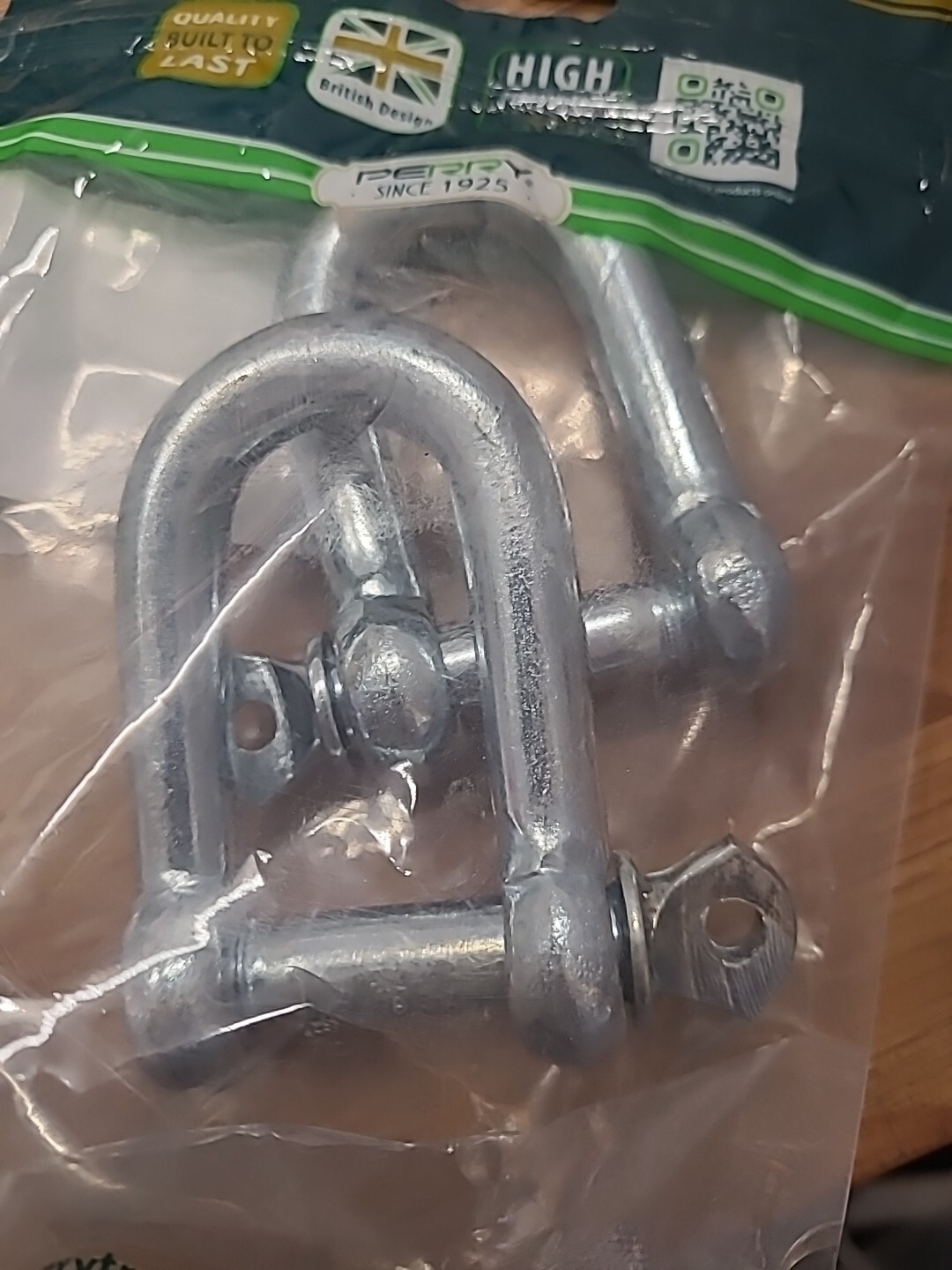Perry 12mm Dee Shackle BZP Electro Galvanised (PK-2)