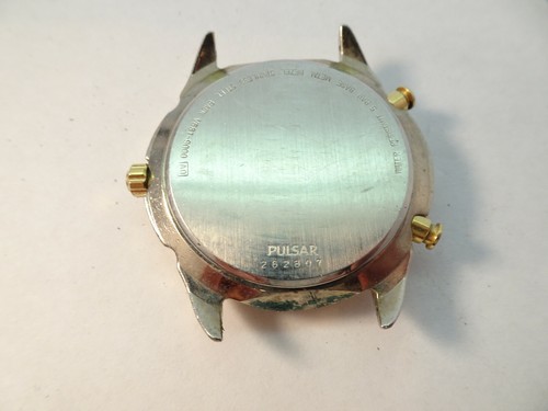 PULSAR V681-9000 7 JEWEL RACING CHRONOGRAPH VINTAGE WATCH RUNS FOR RESTORATION - Picture 4 of 12