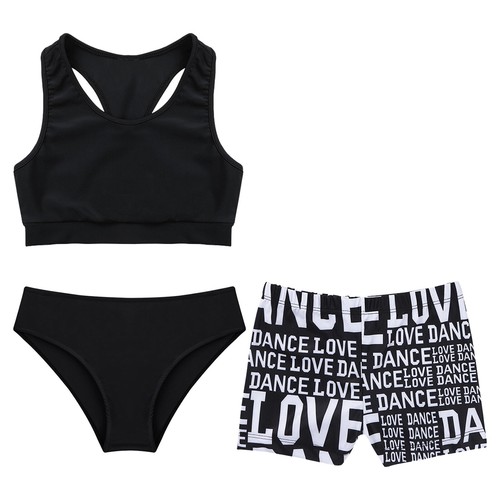 Girls Bathing Suit 3 Pcs Swimsuit Briefs Swimming Set Breathable Bikini Sets - Picture 8 of 37