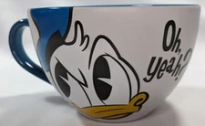 Disney Store DONALD DUCK Oh, yeah? Large Ceramic SOUP MUG NEW
