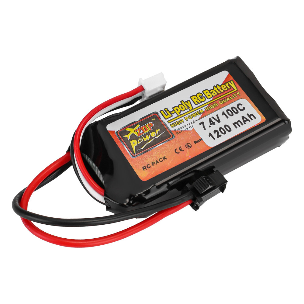 2 x 7,4V 2S 1200mAh LiPo Batterie 100C SM 2 PIN Stecker für RC Auto Drohne Boot