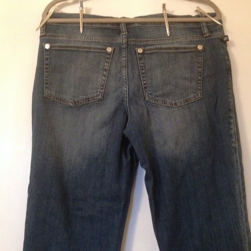 Rock & Republic JEANS Size 14 M Distressed INDEE Boyfriend Festival Darker Wash - Picture 5 of 18