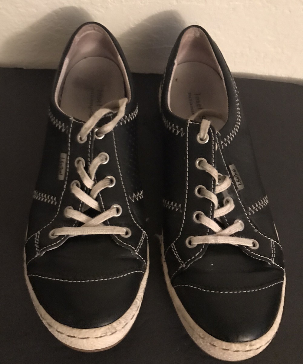 Josef Seibel BlaCk Leather European Comfort Shoes Size 7.5