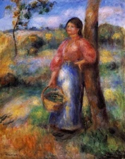 Pierre-Auguste Renoir Signed Oil Painting on Canvas 16x24 in Impressionism ..