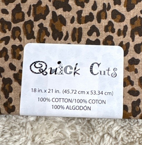 Animal Print Fat Quarter Fabric Bundle 18"x21" Cotton Leopard Zebra Set of 9 - Picture 6 of 11
