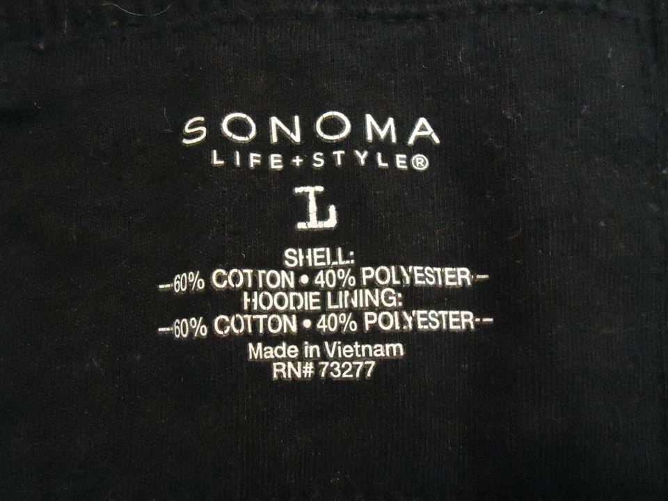 Sudadera con capucha para mujer Sonoma Life + Style manga larga mezcla de algodón talla L grande Foto 4 de 4