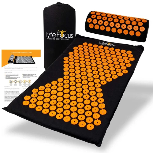 Acupressure Shakti Massage Mat & Pillow Set with Travel Bag - LyfeFocus