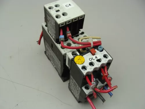 EATON CONTACTOR XTCE012B10 W/AUX CONTACT XTCEXFAC20 & OVERLOAD RELAY XT0B012BC1