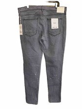 Hudson x Brandon Williams Draft Day Slim Jeans Mens 38x36 Gray Bozz NWT $255
