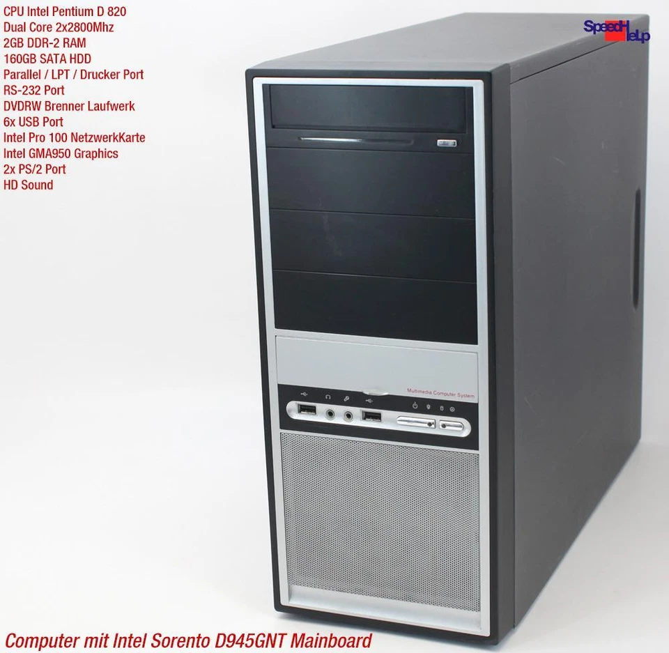 Computer Desktop Intel Board D945GNT Computer PC Parallel Windows XP Pentium 4 - Image 2 of 4