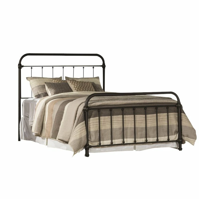 Hillsdale Kirkland King Metal Spindle Panel Bed in Dark Bronze Foto 2 de 2