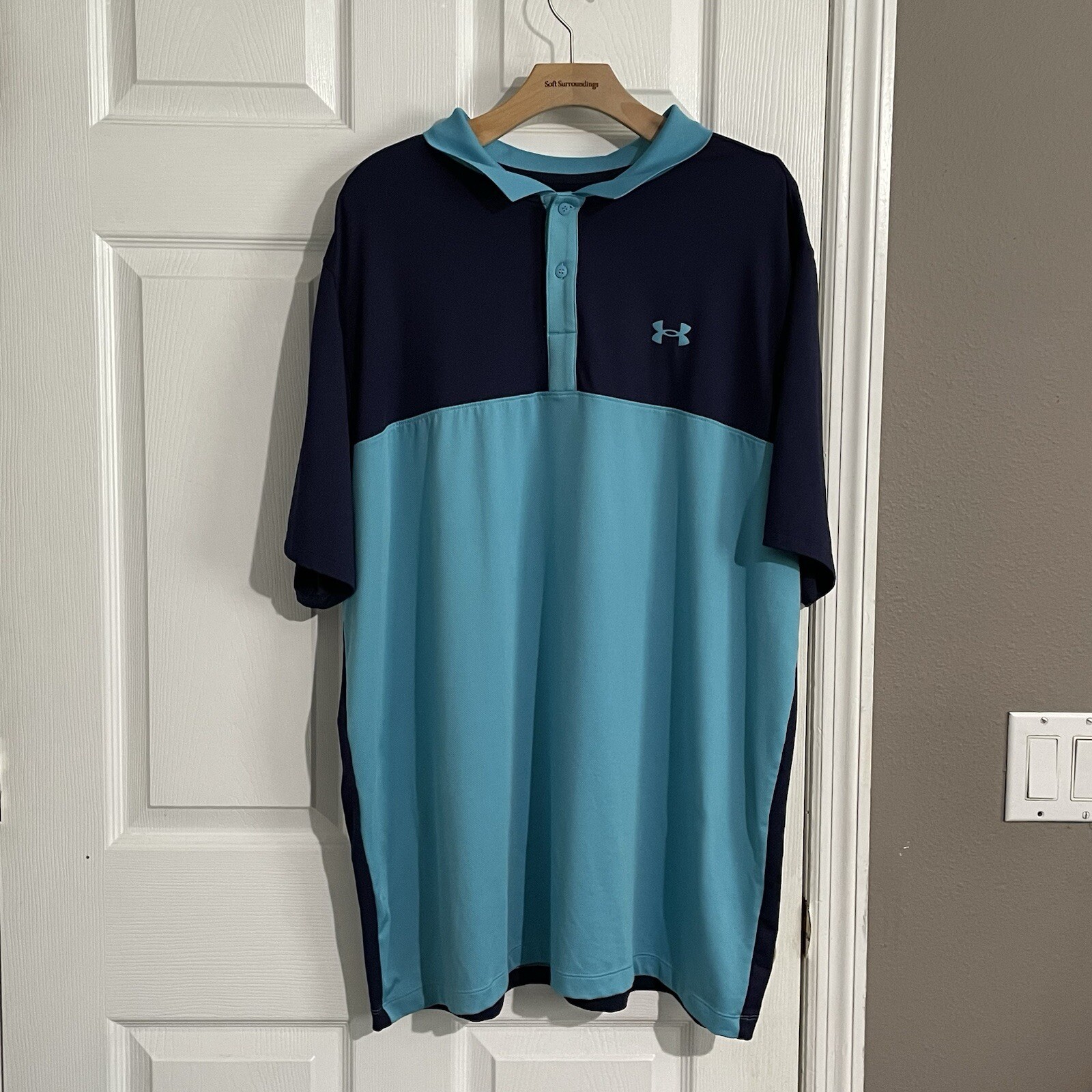 Under Armour The Performance Polo Men’s Size 2XLT Blue Golf Activewear Casual