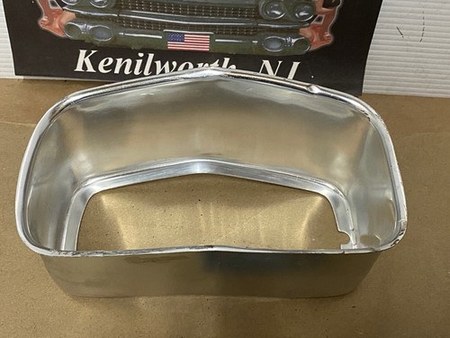 OEM 62 Cadillac Deville BRAKE LIGHT TAIL LIGHT ALUMINUM ESCUTCHEON INSERT BEZEL - Picture 2 of 19