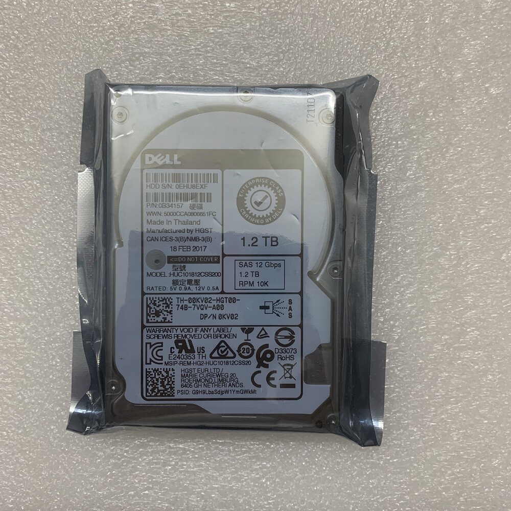 New Dell 0KV02 HGST HUC101812CSS200 1.2TB 2.5