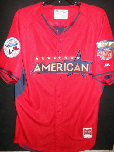 EDWIN ENCARNACION SIGNED 2014 ALL STAR JERSEY AUTH. MAJESTI C- BLUE JAYS- RARE! - Picture 4 of 7