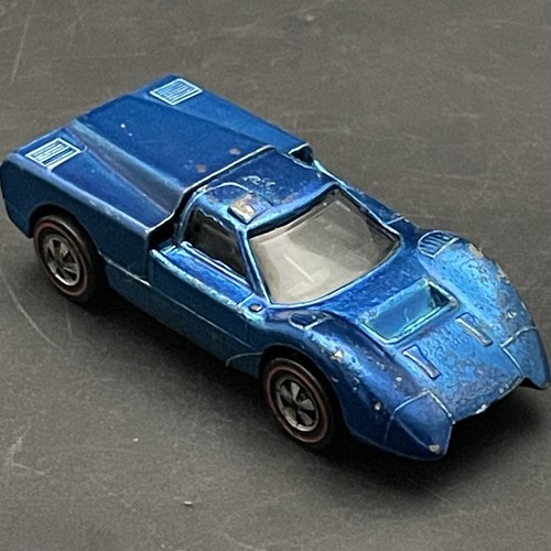 Mattel Hot Wheels 1967 Redline Diecast FORD J-CAR Blue Made in USA - Picture 15 of 17