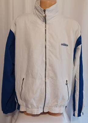 ジャケット・アウター archive adidas track jacket blue white Adidas Blue & White Track Jacket Mens Size Large Check